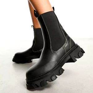Public Desire Black Combat Boots